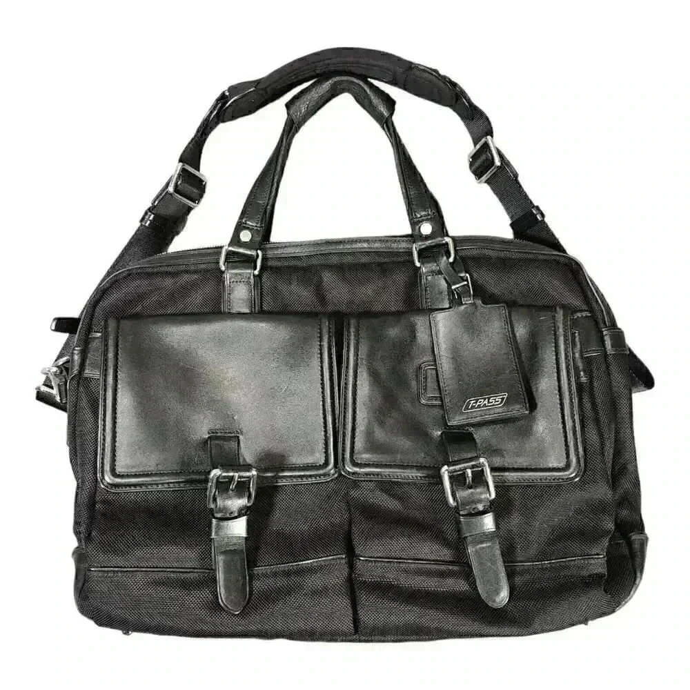 Tumi Bedford T-Pass Carlton Briefcase Black Nylon Leather 29256D
